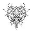 Scorpion heart  tattoo design idea