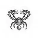Scorpion heart  tattoo design idea