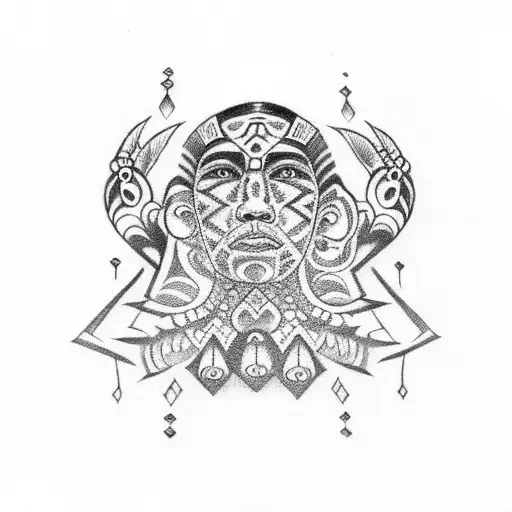 Inca tribal  tattoo design idea