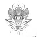 Inca tribal  tattoo design idea