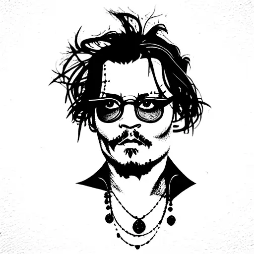 Johnny Depp  tattoo design idea
