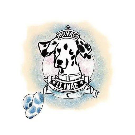 Dalmatian cute  tattoo design idea