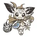 Mimikyu wearing an Air Force tattoo design idea