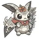 Mimikyu wearing an Air Force tattoo design idea