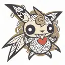 Mimikyu wearing an Air Force tattoo design idea