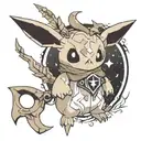Mimikyu wearing an Air Force tattoo design idea