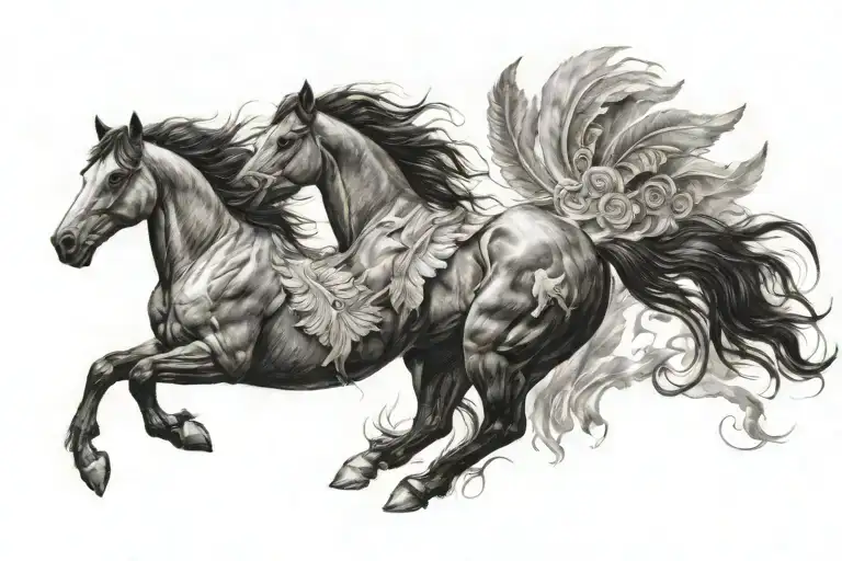 appeal to the great spirit horse tattoo design idea