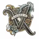 nombre Andrea en letras chicanas tattoo design idea