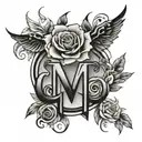 nombre Andrea en letras chicanas tattoo design idea