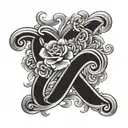 nombre Andrea en letras chicanas tattoo design idea