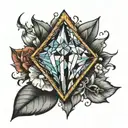 diamond in the rough tattoo design idea