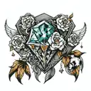 diamond in the rough tattoo design idea