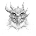 westerm style buzzard  tattoo design idea