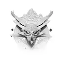 westerm style buzzard  tattoo design idea