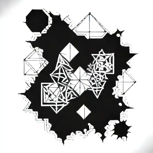 metatron sacred geometry tattoo design idea