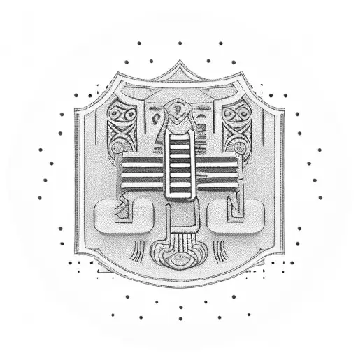 An intricate piano keyboard with Egyptian hieroglyphs woven into the keys tattoo design idea