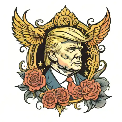 donald trump tattoo design idea