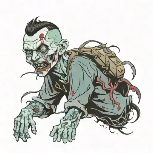 phil foden zombie headshot tattoo design idea