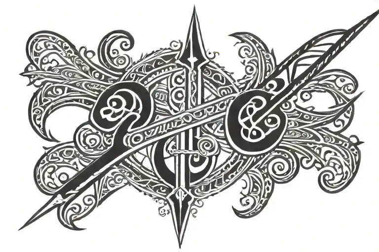 imam ali sword tattoo design idea