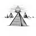 pyramid being built with magic  tattoo design idea
