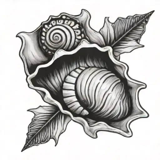 Camino seashell tattoo design idea