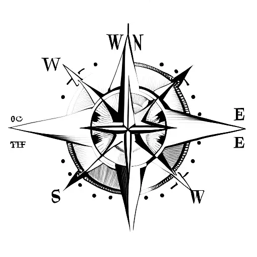 Compass seaman tattoo design idea