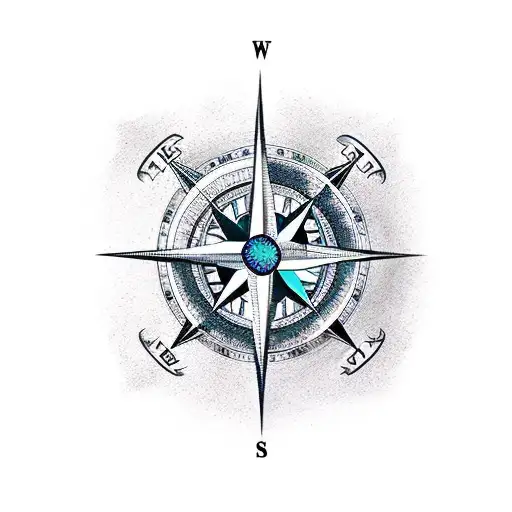 Compass seaman tattoo design idea