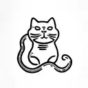 lucky cat tattoo design idea
