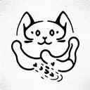 lucky cat tattoo design idea