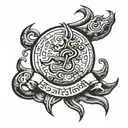 band with shiv tandav mantra written in Sanskrit tattoo design idea