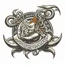 band with shiv tandav mantra written in Sanskrit tattoo design idea