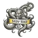 band with shiv tandav mantra written in Sanskrit tattoo design idea