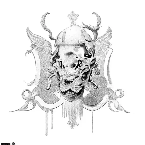 renaissance style set tattoo design idea