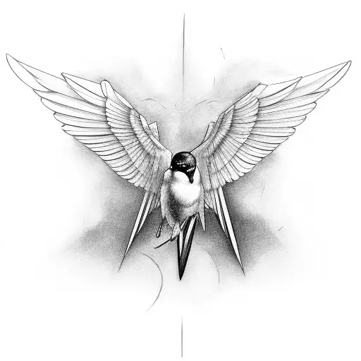 swallows tattoo design idea