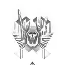 dominate alfa male with hardlife full of struggle men criminal king  tattoo design idea