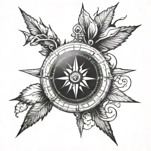 This compass leads me away If you heard all the sounds Would you lift me off the ground? tattoo design idea
