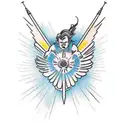 falling icarus tattoo design idea