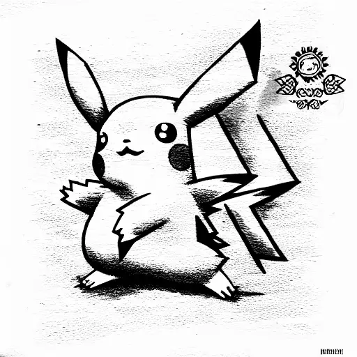 pikachu tattoo design idea