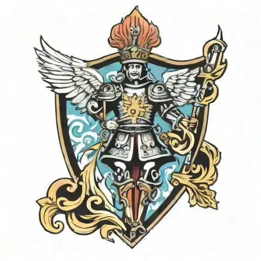 Patron St-Florian firefighting tattoo design idea