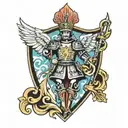 Patron St-Florian firefighting tattoo design idea