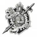 Patron St-Florian firefighting tattoo design idea