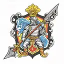 Patron St-Florian firefighting tattoo design idea