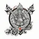 Patron St-Florian firefighting tattoo design idea