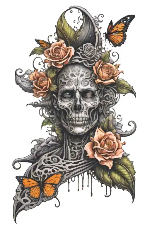 Blackout tattoo design idea