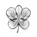 heather sprig and four leaf clover tattoo design idea