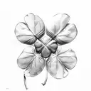 heather sprig and four leaf clover tattoo design idea
