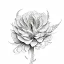 heather flower tattoo design idea