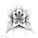 heather flower tattoo design idea