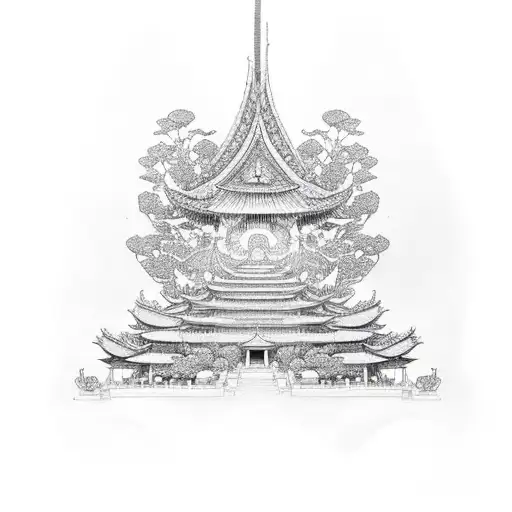 loto flower buddah carp tree earth chinese tattoo design idea