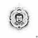 loto flower buddah carp tree earth chinese tattoo design idea